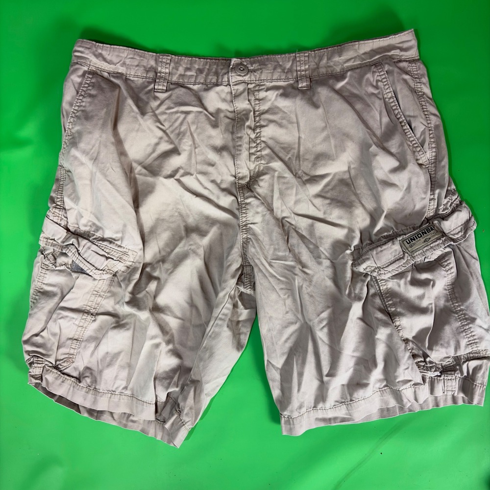 Unionbay Cargo Shorts Mens 38 Tan Stretch Cotton Utility Pockets Classic  Fit